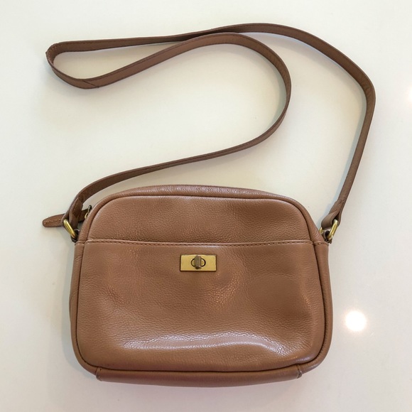 J. Crew Handbags - J. Crew Wixon Camel Pebble Leather Crossbody